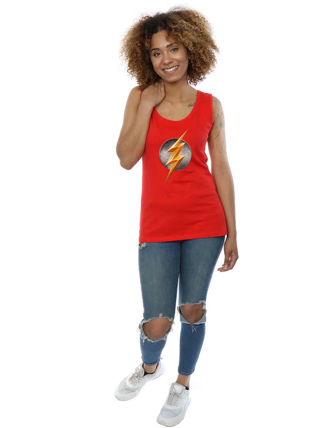DC Comics Women's Justice League Movie Flash Emblem Vest - Picture 13 of 21