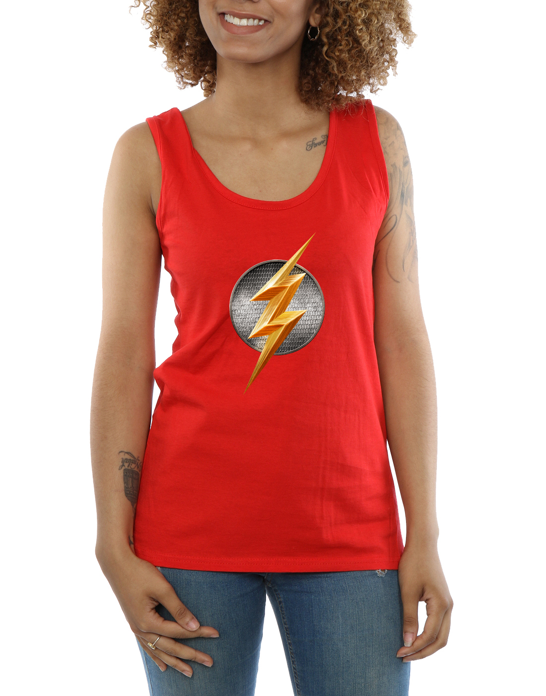 DC Comics Women's Justice League Movie Flash Emblem Vest - Picture 12 of 21