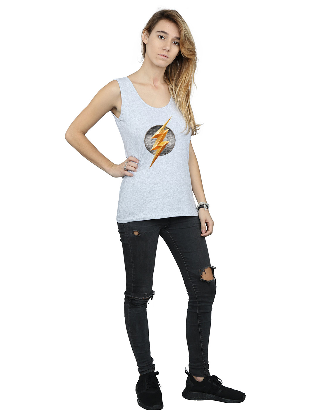 DC Comics Women's Justice League Movie Flash Emblem Vest - Picture 17 of 21