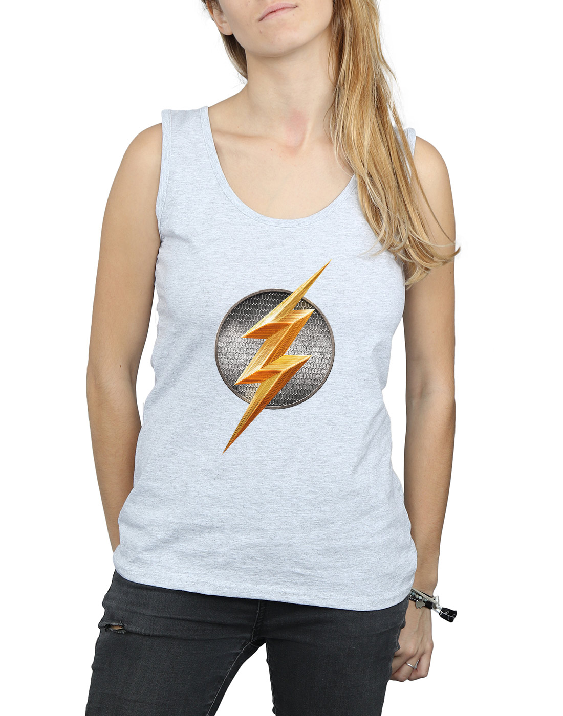 DC Comics Women's Justice League Movie Flash Emblem Vest - Picture 16 of 21
