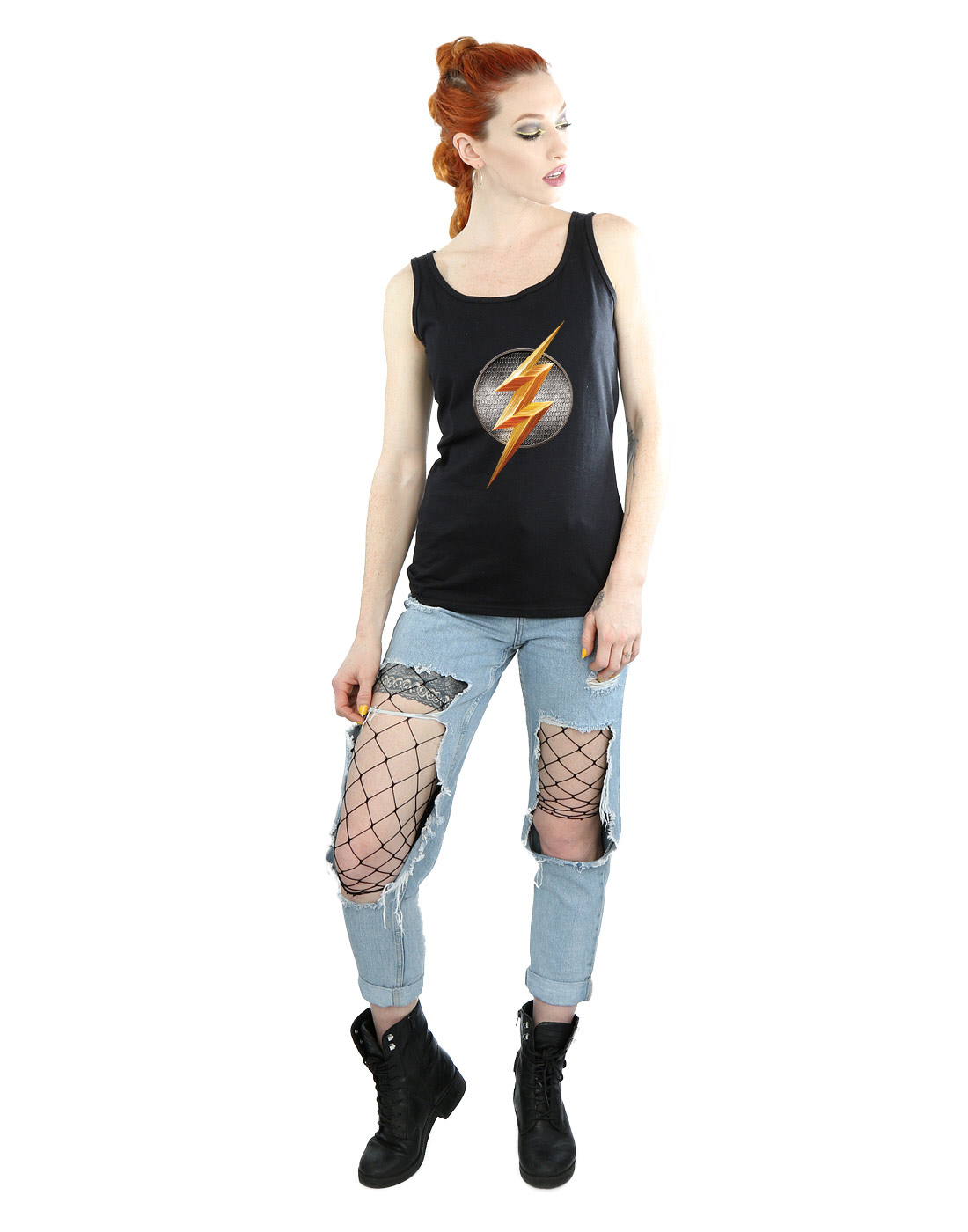 DC Comics Women's Justice League Movie Flash Emblem Vest - Picture 9 of 21