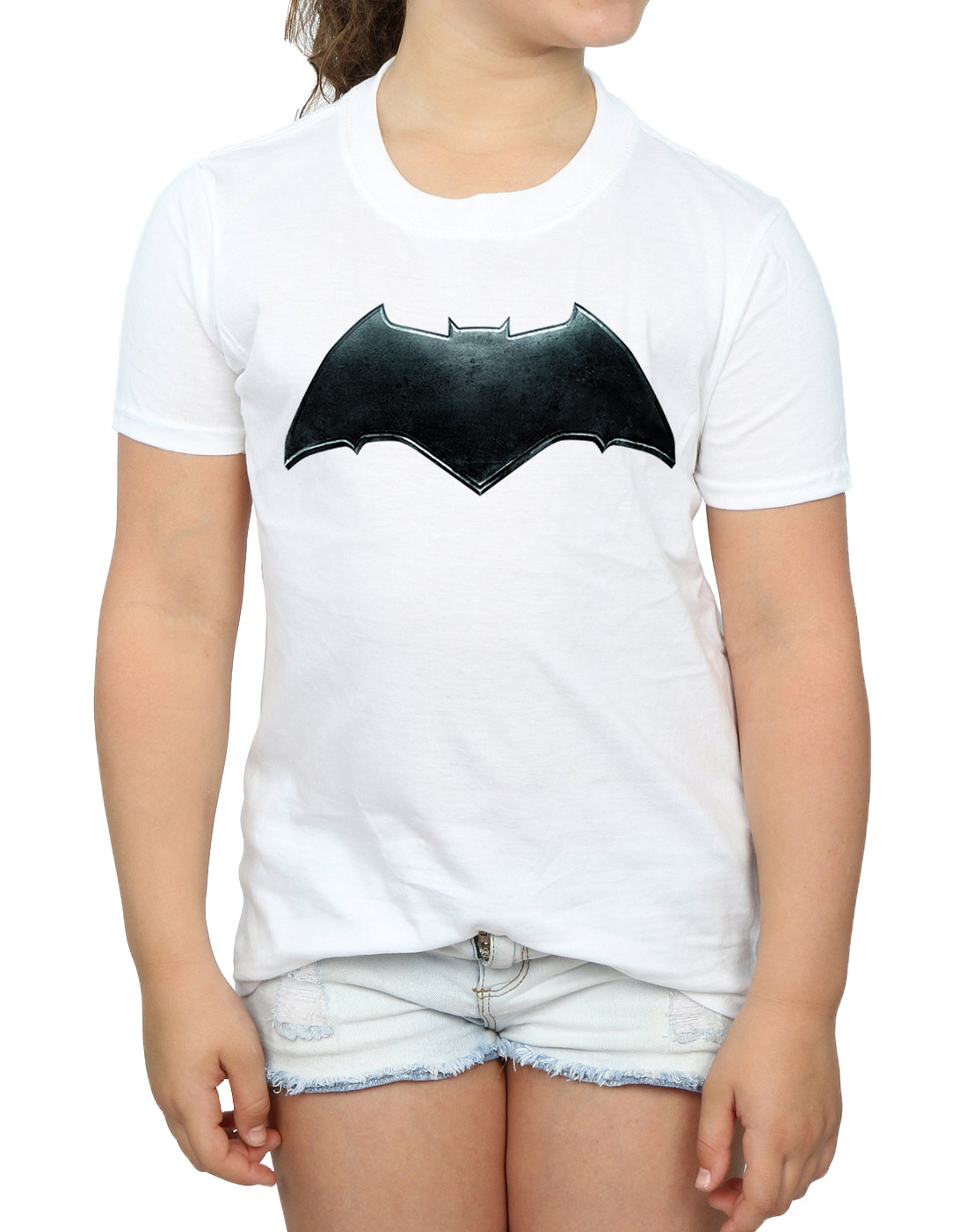 DC Comics Girls Justice League Movie Batman Emblem T-Shirt - Picture 16 of 17