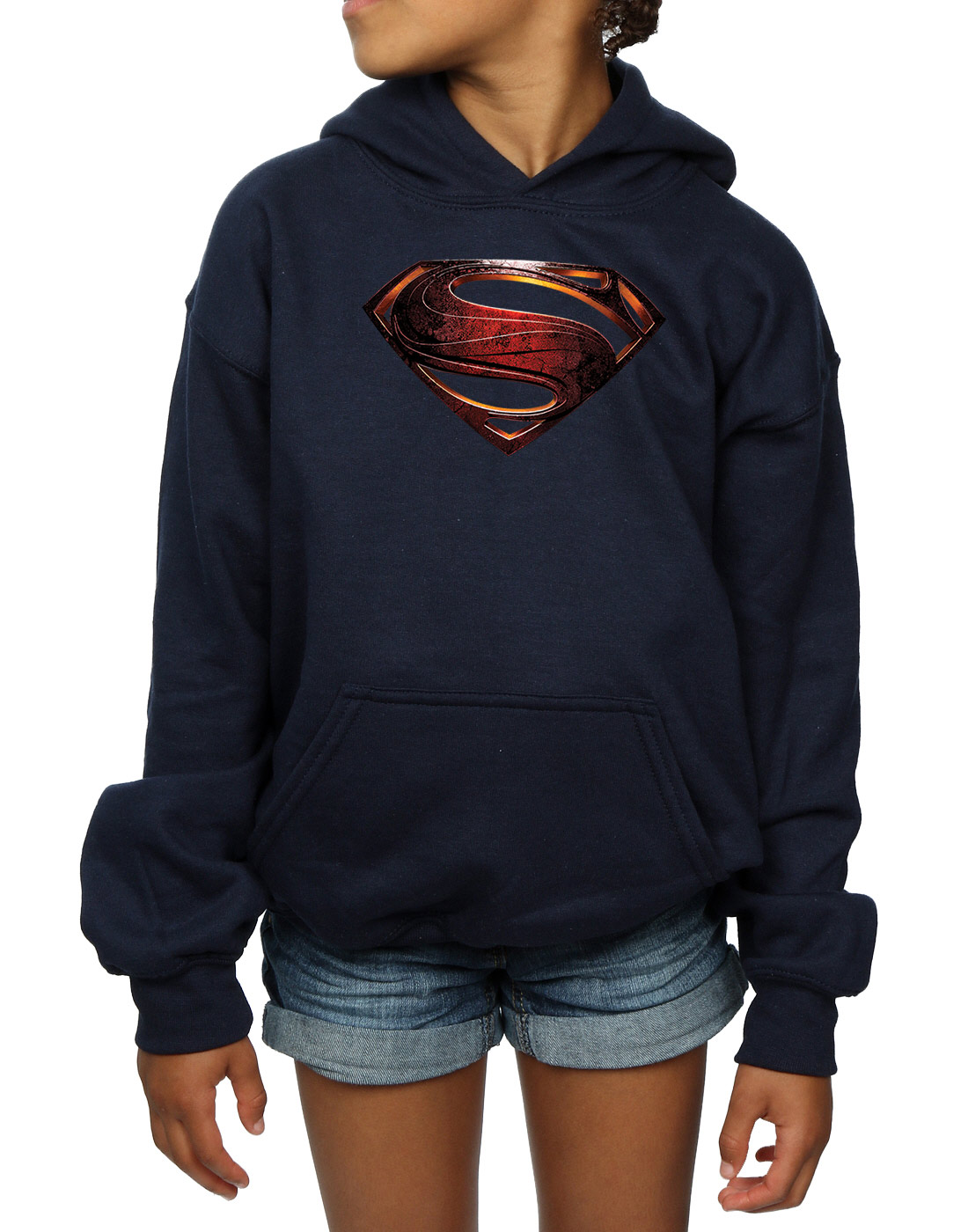 DC Comics Girls Justice League Movie Superman Emblem Hoodie - Picture 8 of 17