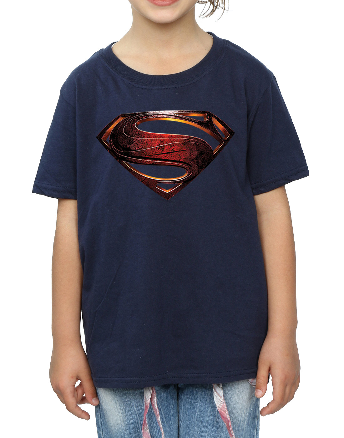 DC Comics Girls Justice League Movie Superman Emblem T-Shirt - Picture 8 of 17