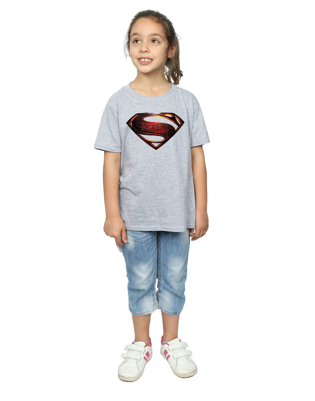 DC Comics Girls Justice League Movie Superman Emblem T-Shirt - Picture 13 of 17