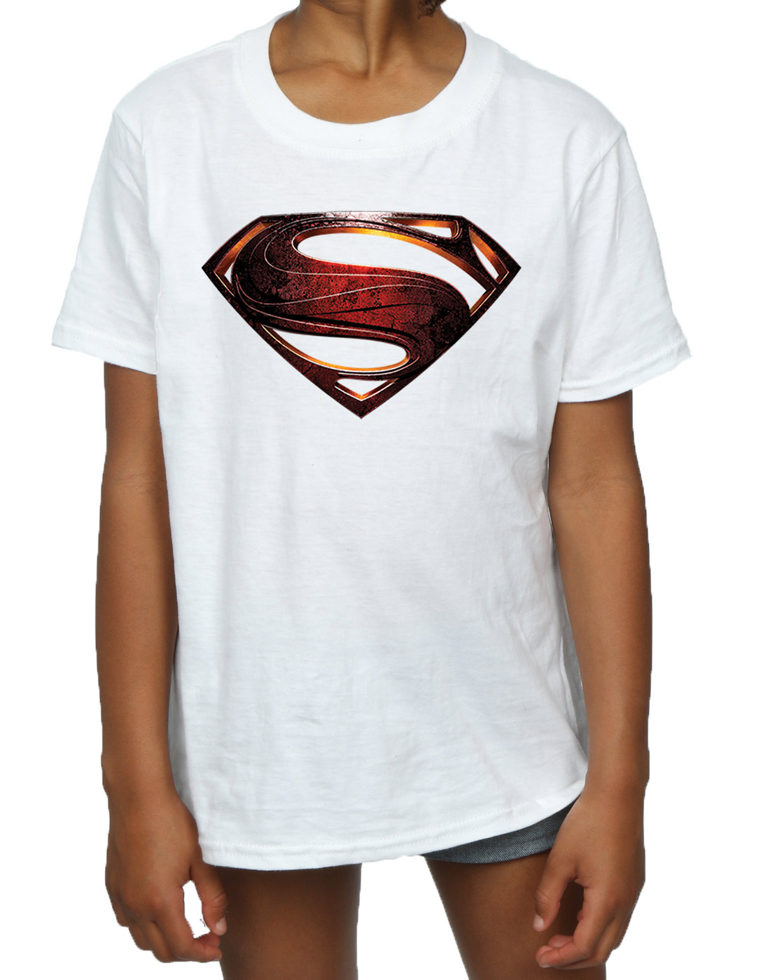 DC Comics Girls Justice League Movie Superman Emblem T-Shirt - Picture 16 of 17