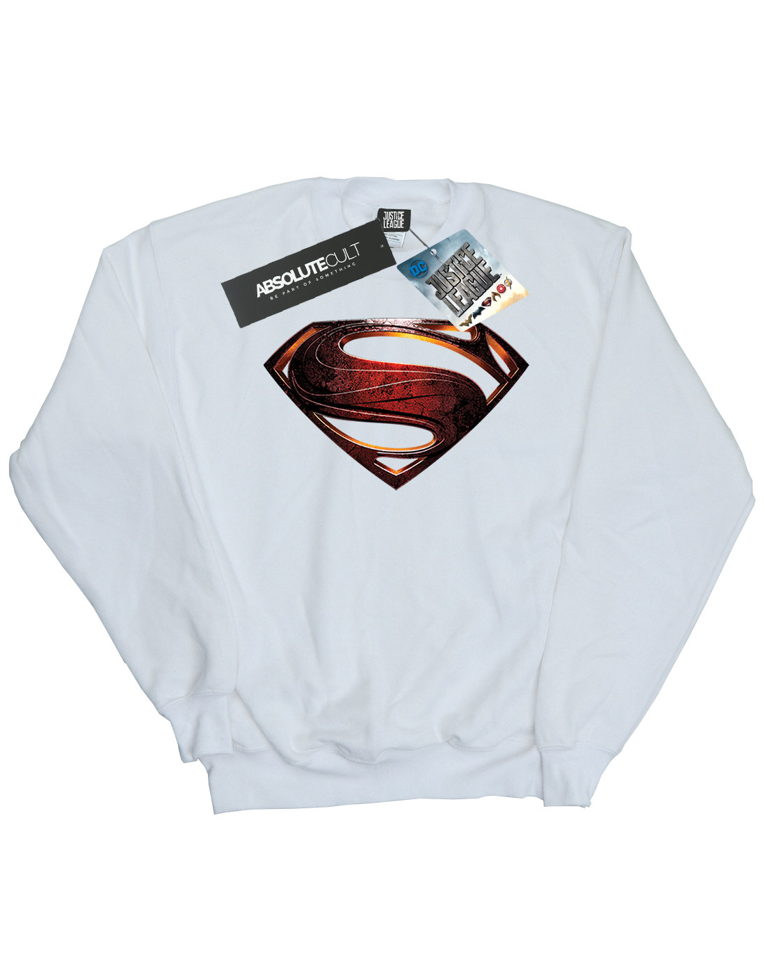 DC Comics Girls Justice League Movie Superman Emblem Sweatshirt - Picture 15 of 17