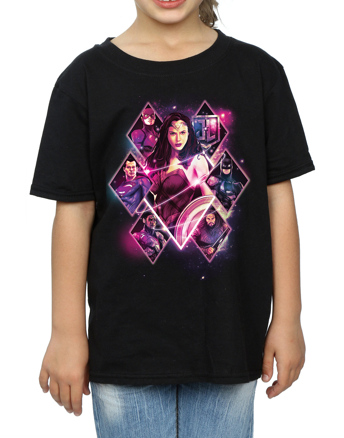 DC Comics Girls Justice League Movie Team Diamonds T-Shirt - Picture 8 of 21