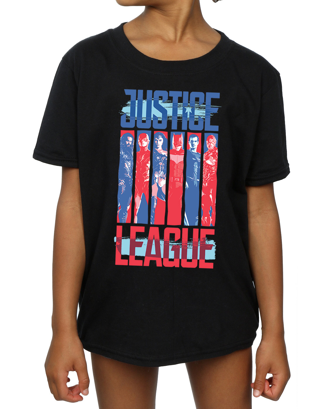 DC Comics Girls Justice League Movie Team Flag T-Shirt - Picture 8 of 17