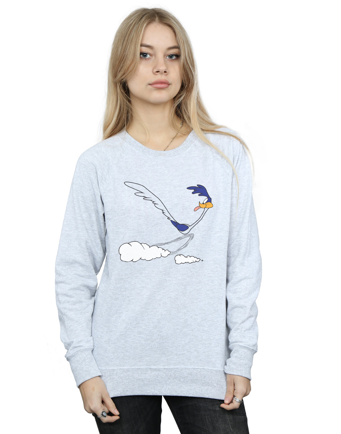 Absolute Cult Looney Tunes Girls Road Runner Road Sign Sweatshirt