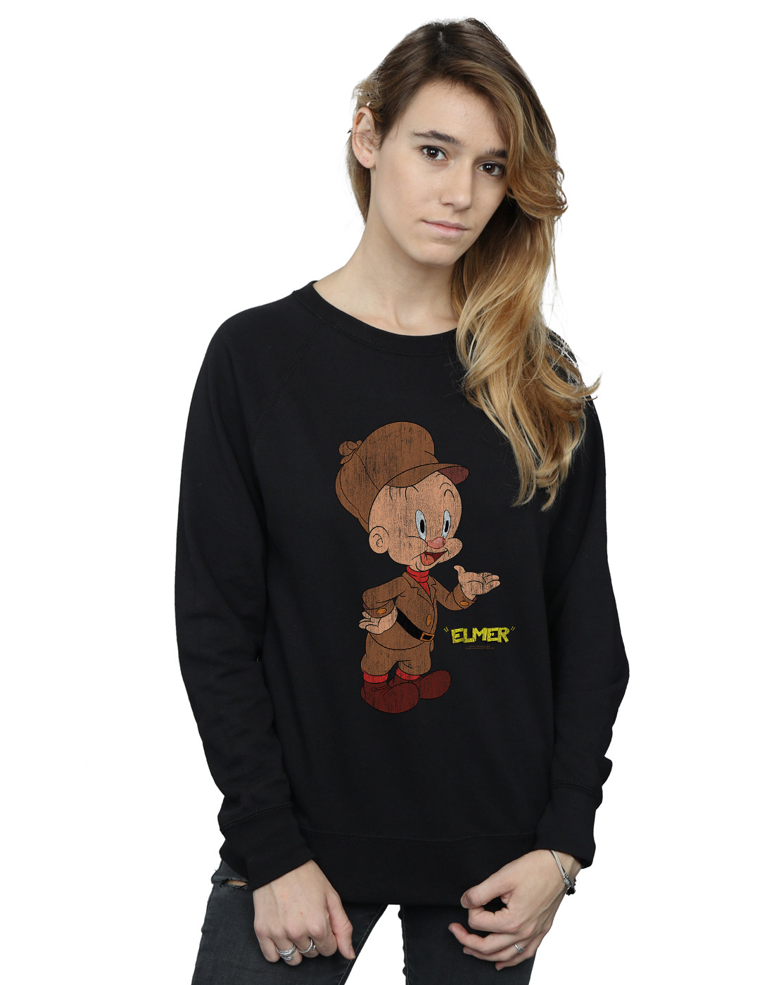 Absolute Cult Looney Tunes Girls Christmas Postcard Hoodie
