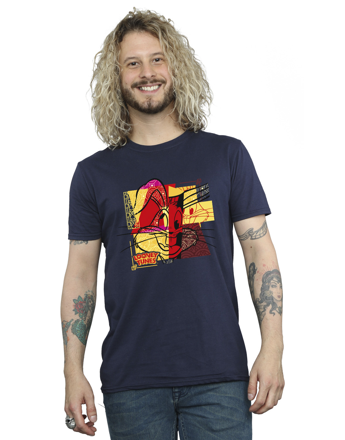 Looney Tunes Men's Bugs Bunny Rabbit New Year T-Shirt - Picture 6 of 11