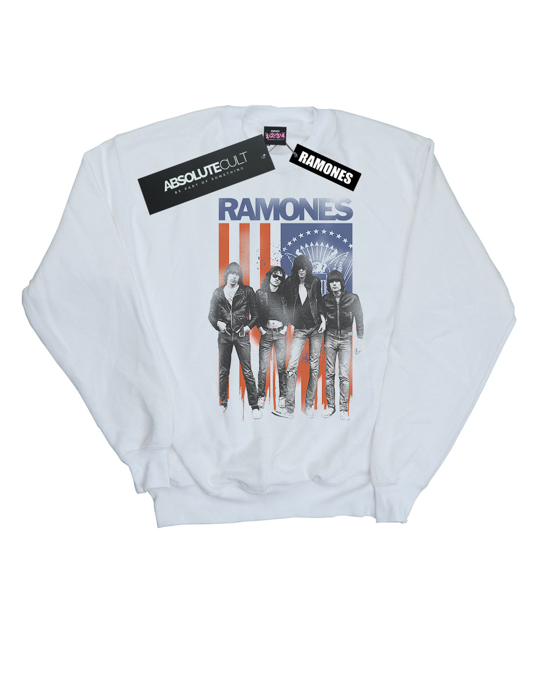 Ramones Girls Flag Photo Sweatshirt - Picture 5 of 11