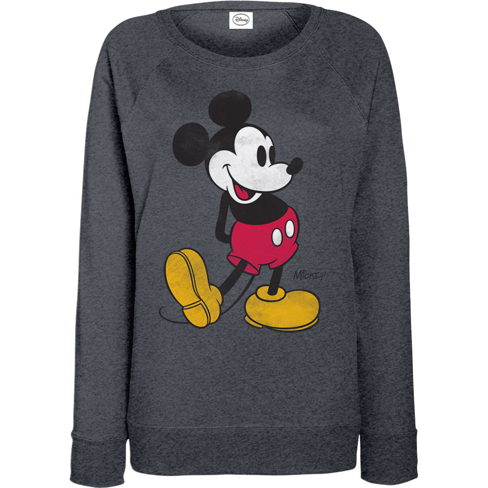 New Disney Women's Mickey Mouse Classic Kick Sweatshirt | eBay