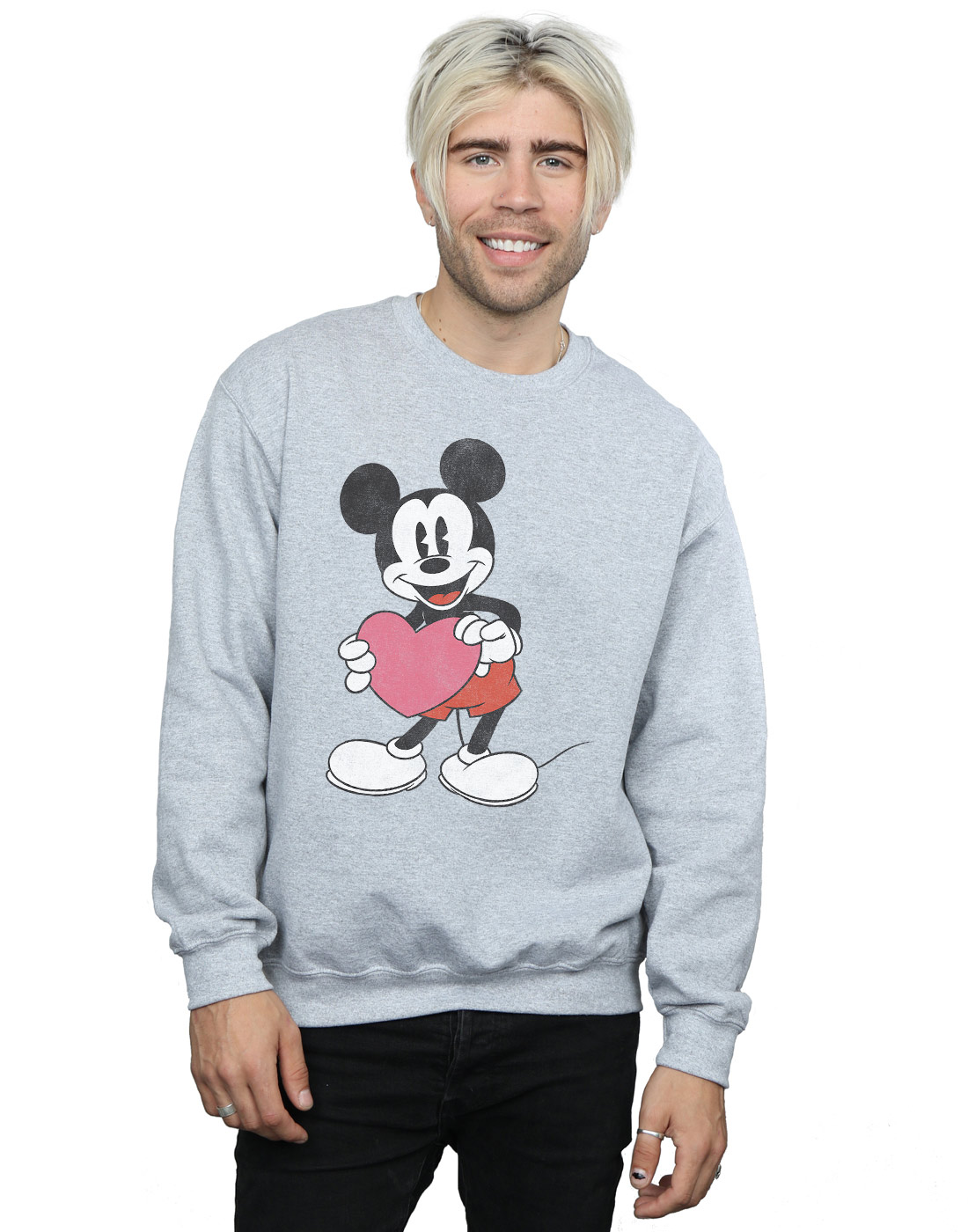 Disney Mickey Heart Valentine Mouse Felpa Uomo 0rwqf0