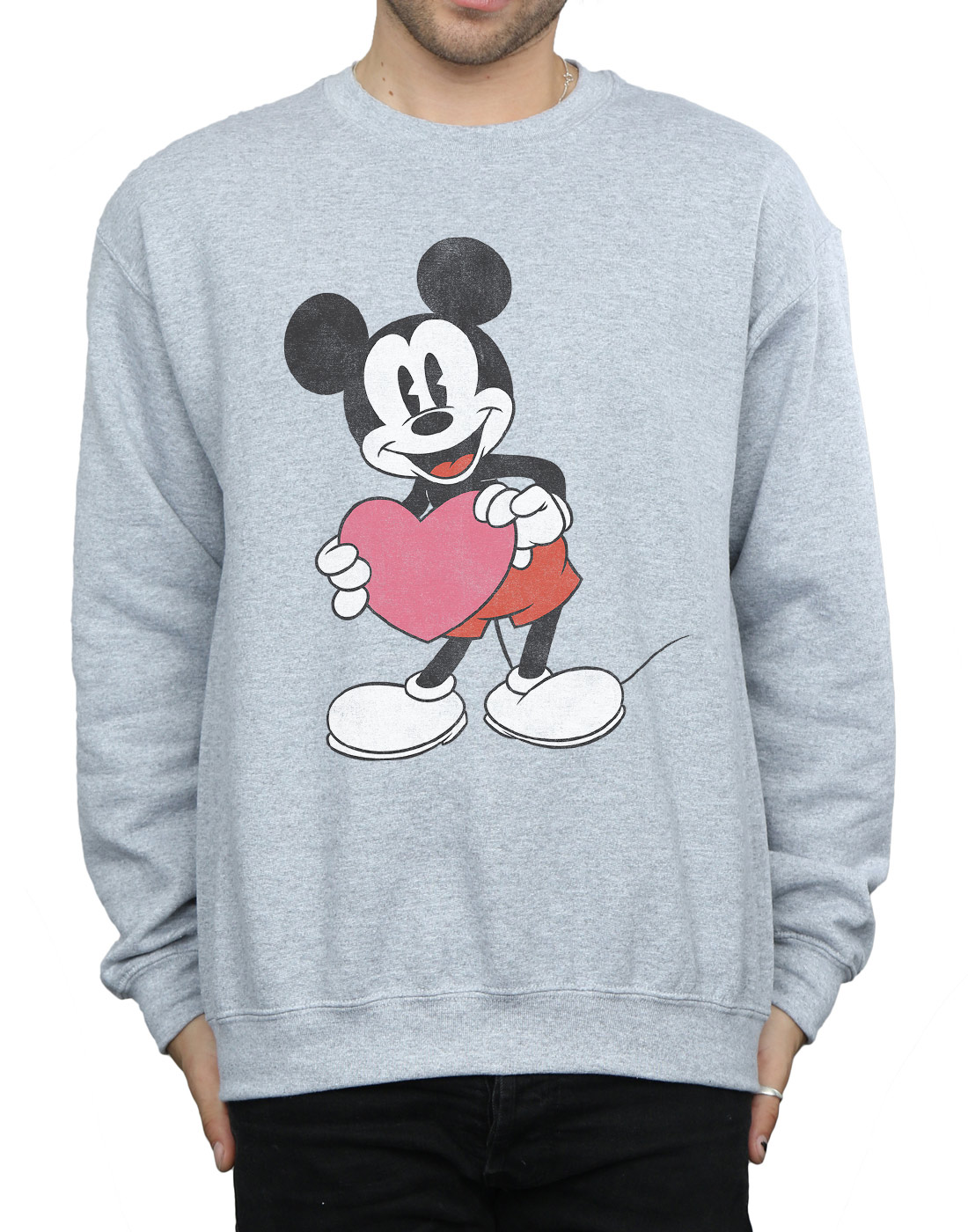 Disney Mickey Heart Valentine Mouse Felpa Uomo 0rwqf0