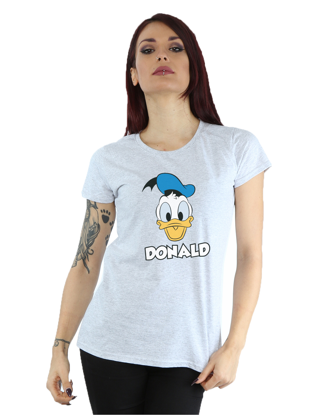 Disney Damen Donald Duck Face T-Shirt