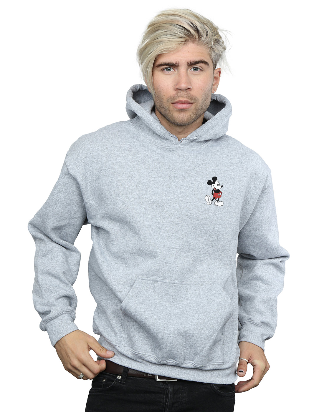 Disney Uomo Mickey Mouse Kickin Retro Pocket Felpa Con Cappuccio - Foto 15 di 18