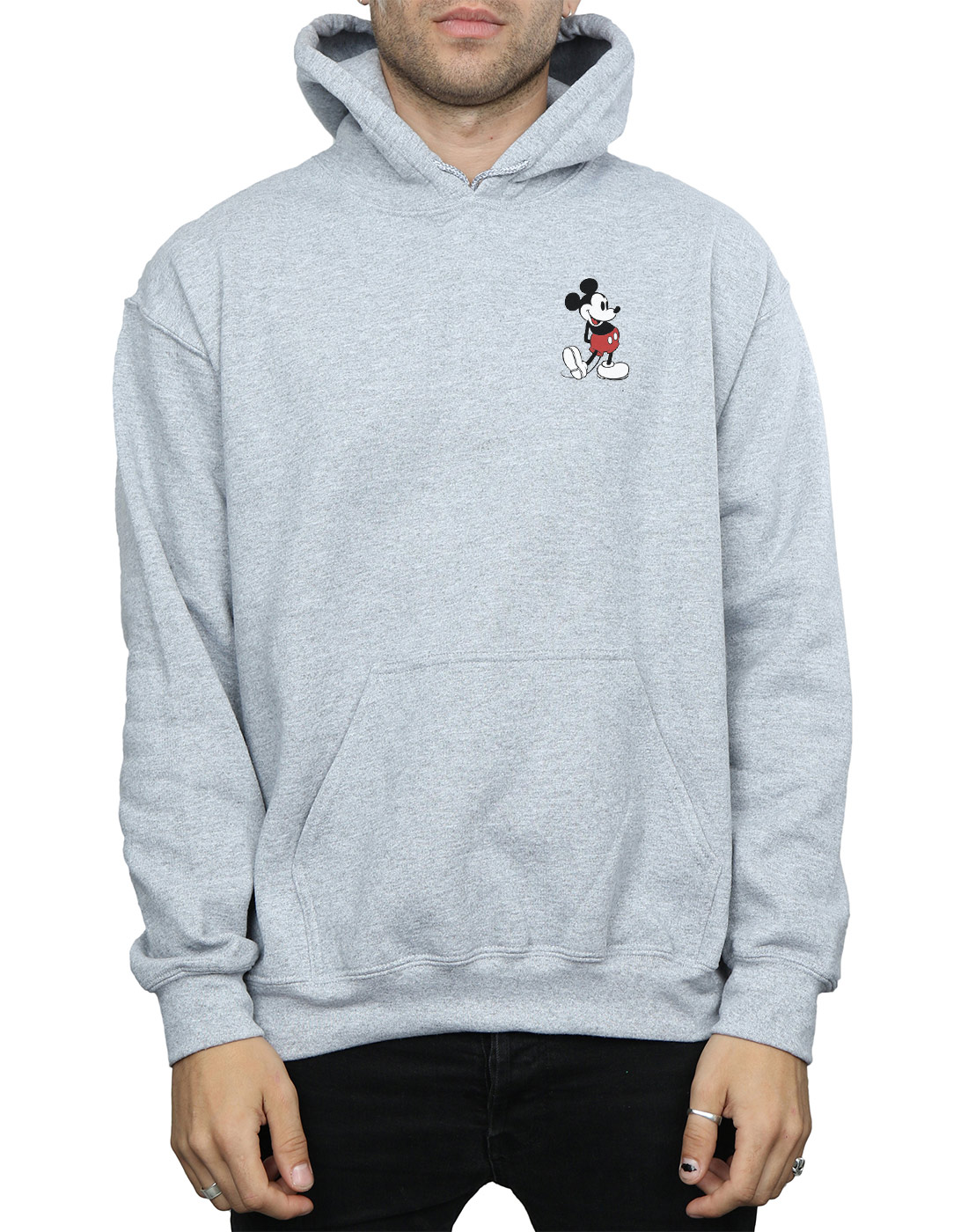 Disney Uomo Mickey Mouse Kickin Retro Pocket Felpa Con Cappuccio - Foto 17 di 18