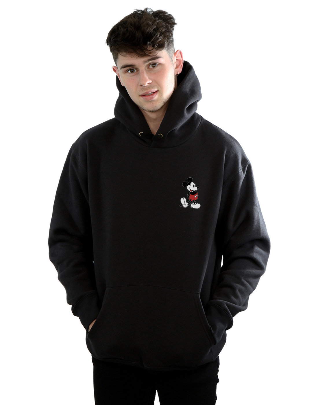 Disney Uomo Mickey Mouse Kickin Retro Pocket Felpa Con Cappuccio - Foto 11 di 18