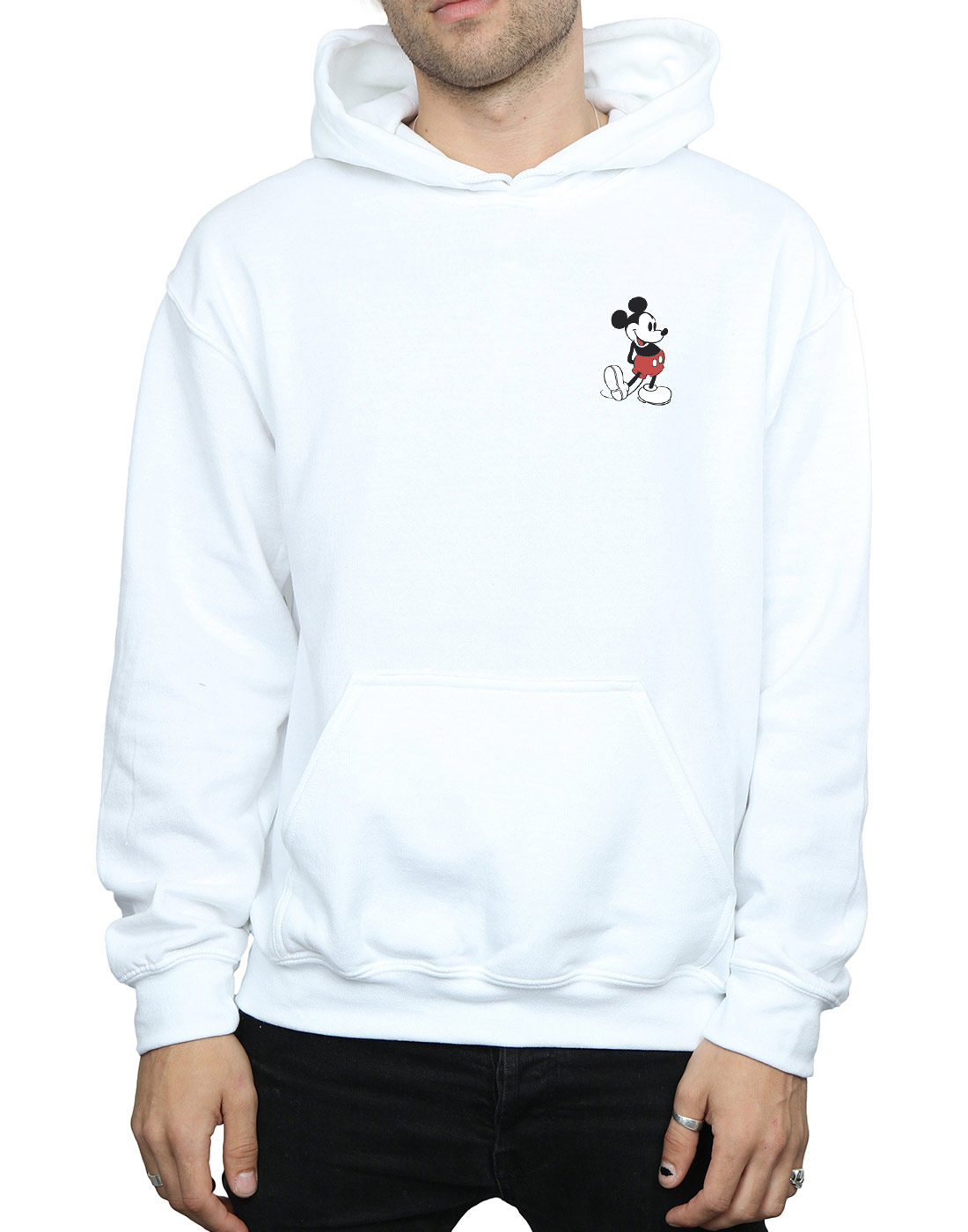 Disney Uomo Mickey Mouse Kickin Retro Pocket Felpa Con Cappuccio - Foto 9 di 18