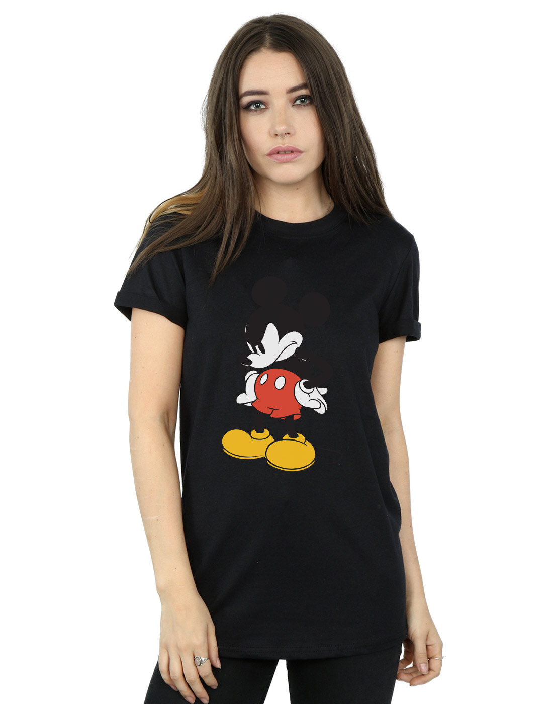 Disney Girls Mickey Mouse Angry Look Down Sweatshirt