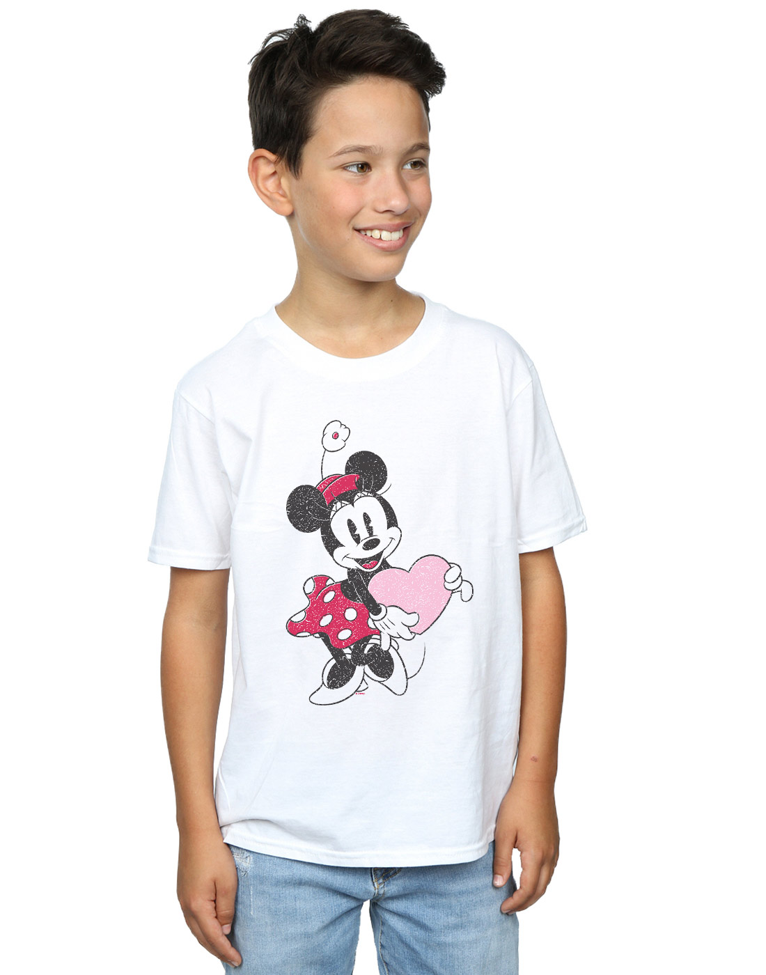 Disney Boys Minnie Mouse Love Heart T-Shirt - Picture 8 of 9