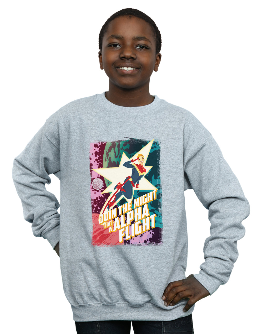 Marvel Boys Captain Marvel Alpha Flight T-Shirt