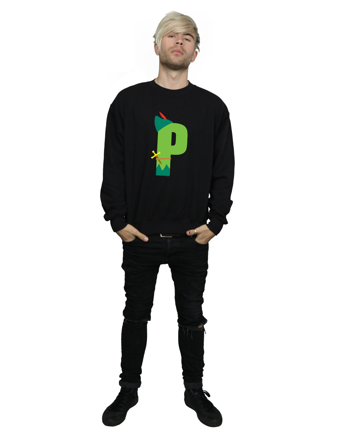 Disney Hombre Alphabet P Is For Peter Pan Camisa De Entrenamiento - Imagen 18 de 18