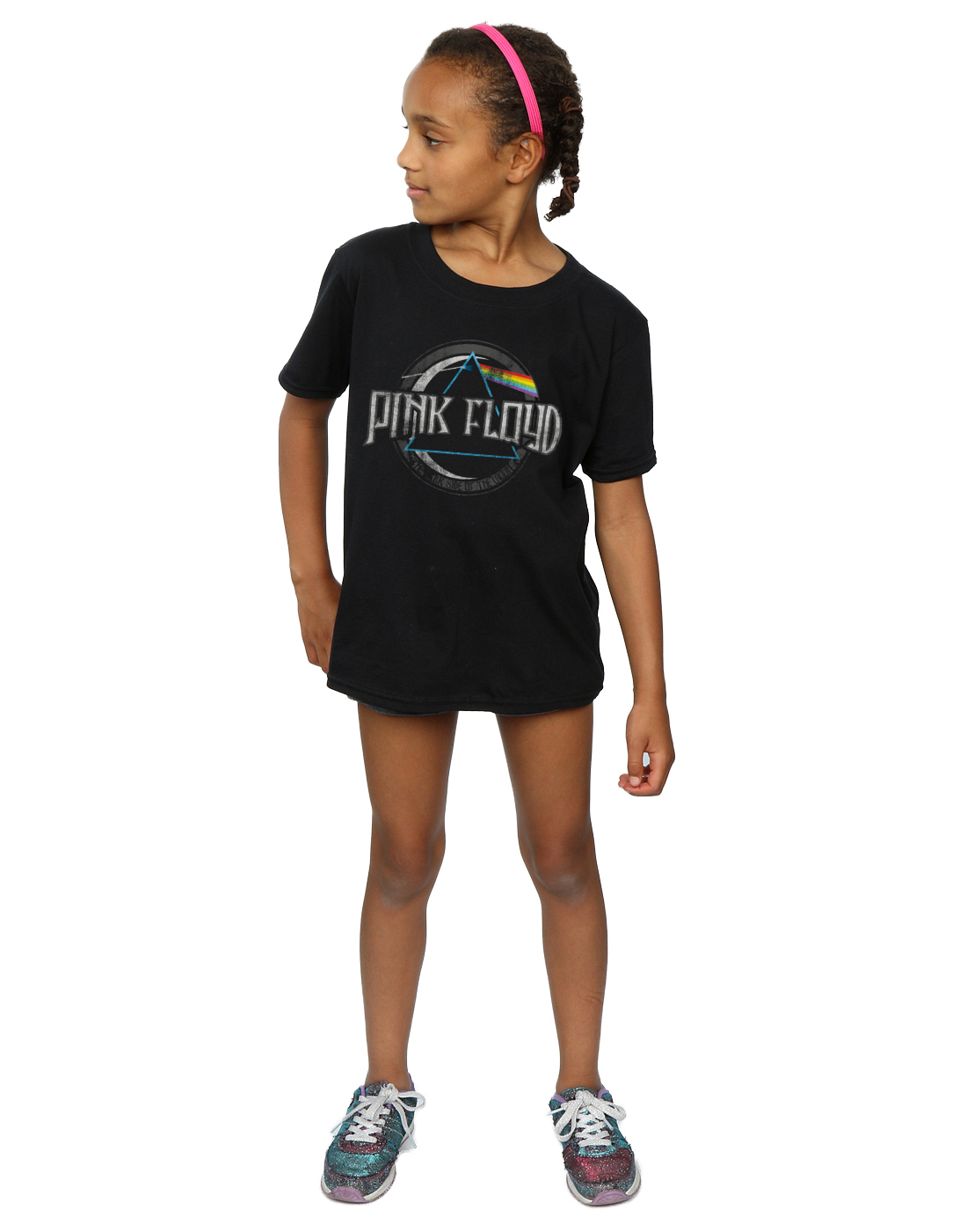 Pink Floyd Girls Dark Side Of The Moon Circular Logo T-Shirt - Picture 9 of 21