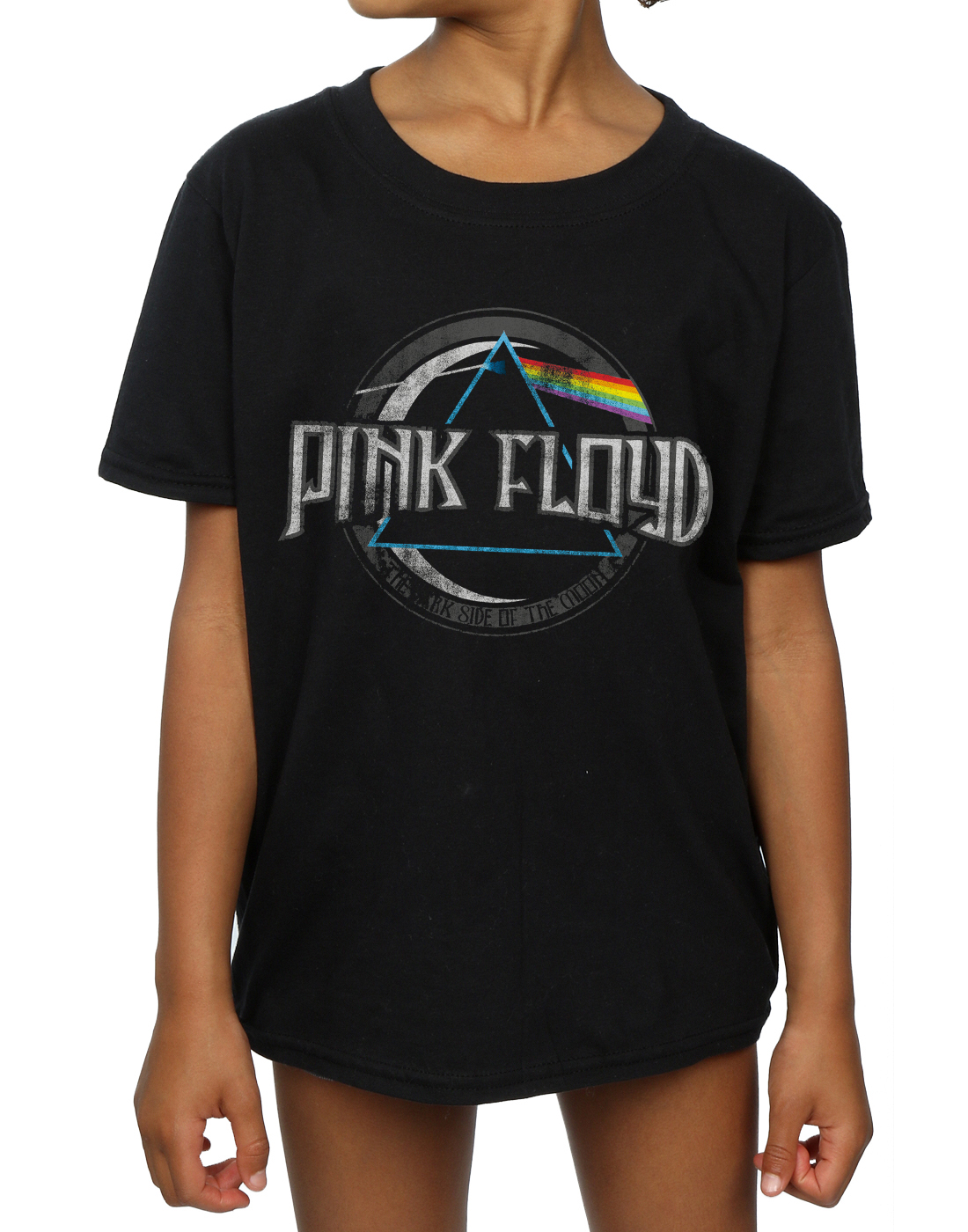 Pink Floyd Girls Dark Side Of The Moon Circular Logo T-Shirt - Picture 8 of 21
