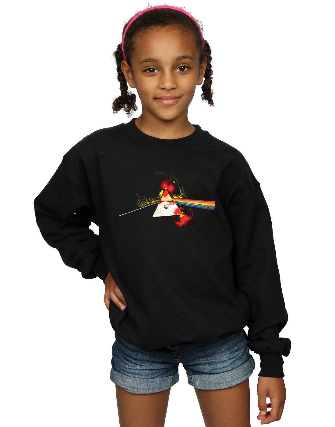 ABSOLUTECULT Pink Floyd Girls Prism Circle Logo Hoodie