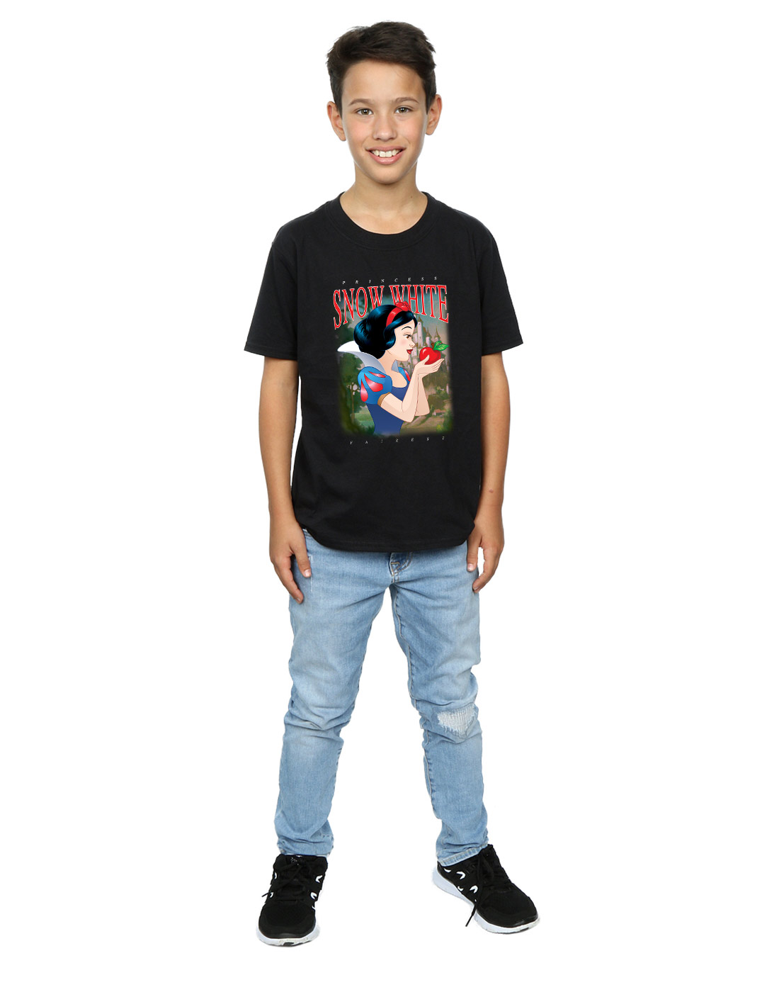 Disney Princess Boys Snow White Montage T-Shirt - Picture 9 of 21