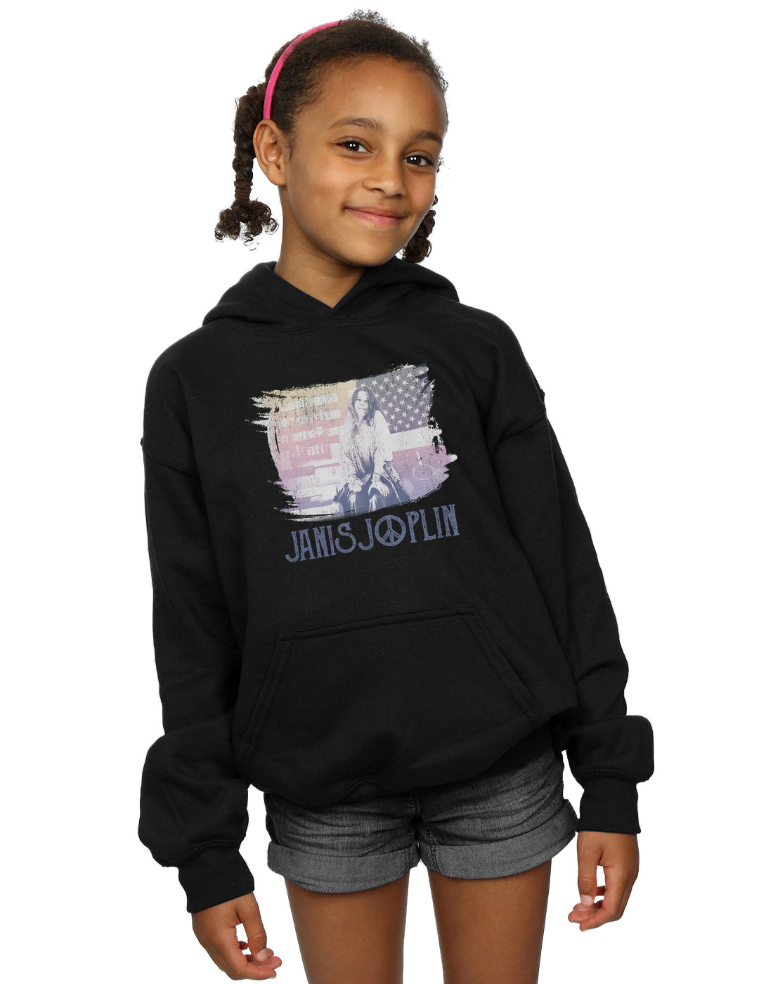 Janis Joplin Girls Stove Flag Hoodie - Picture 4 of 11