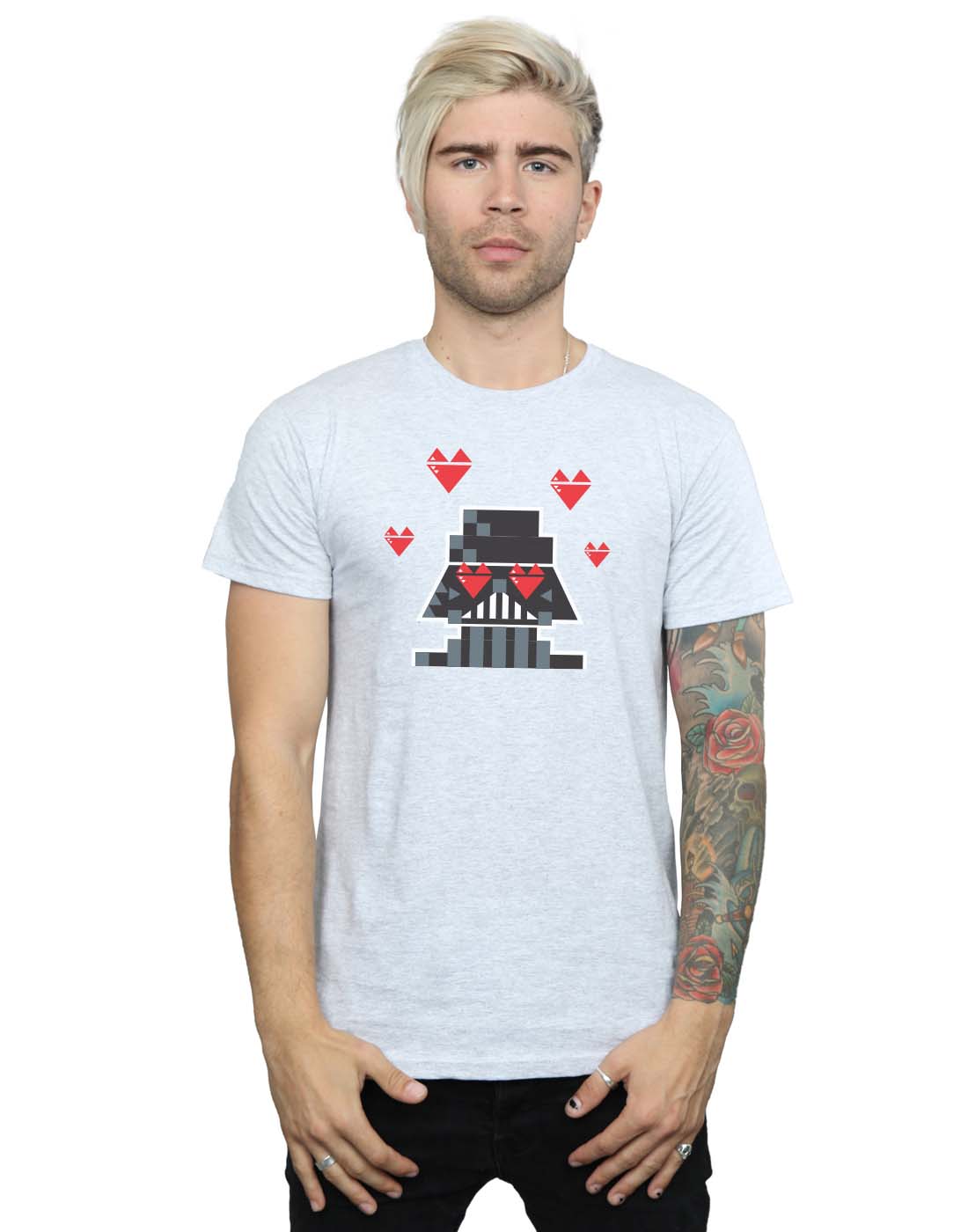 Star Wars Herren Valentines Vader In Love T-Shirt - Bild 4 von 7