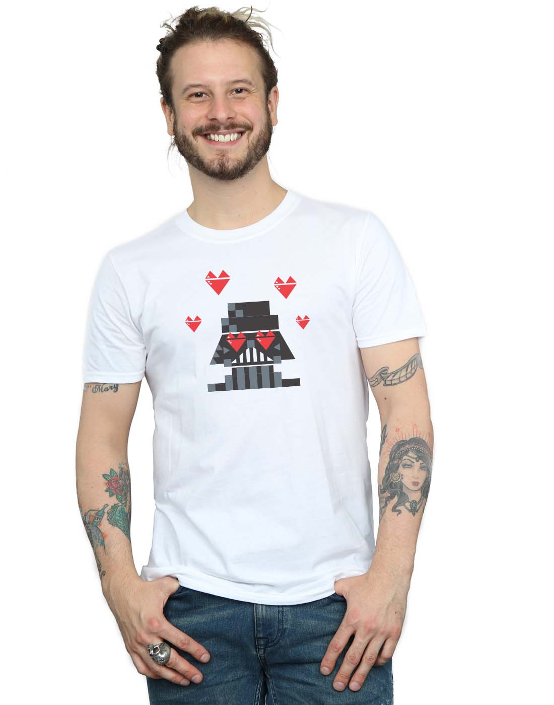Star Wars Herren Valentines Vader In Love T-Shirt - Bild 6 von 7