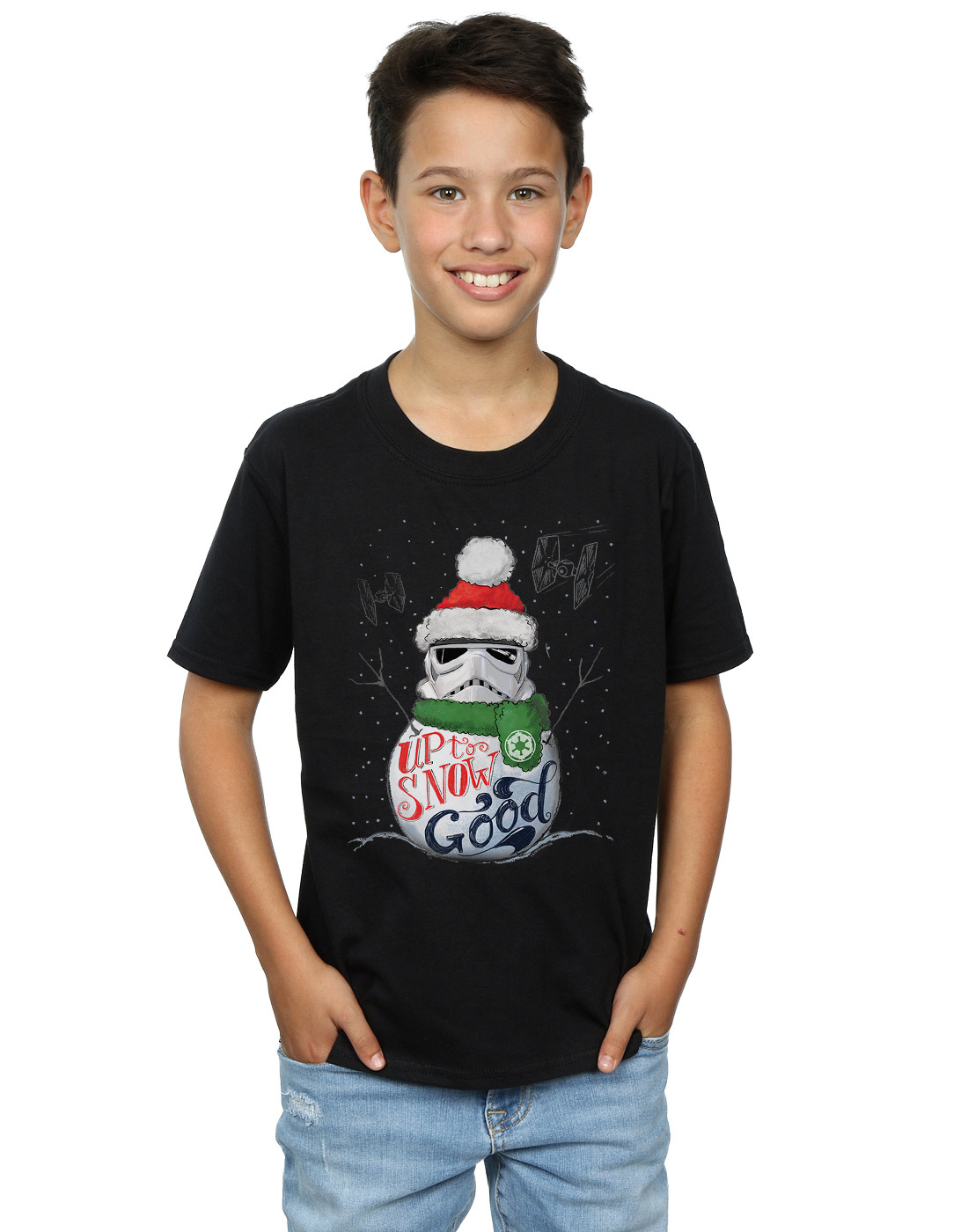 Star Wars Boys Stormtrooper Up To Snow Good T-Shirt - Picture 4 of 19