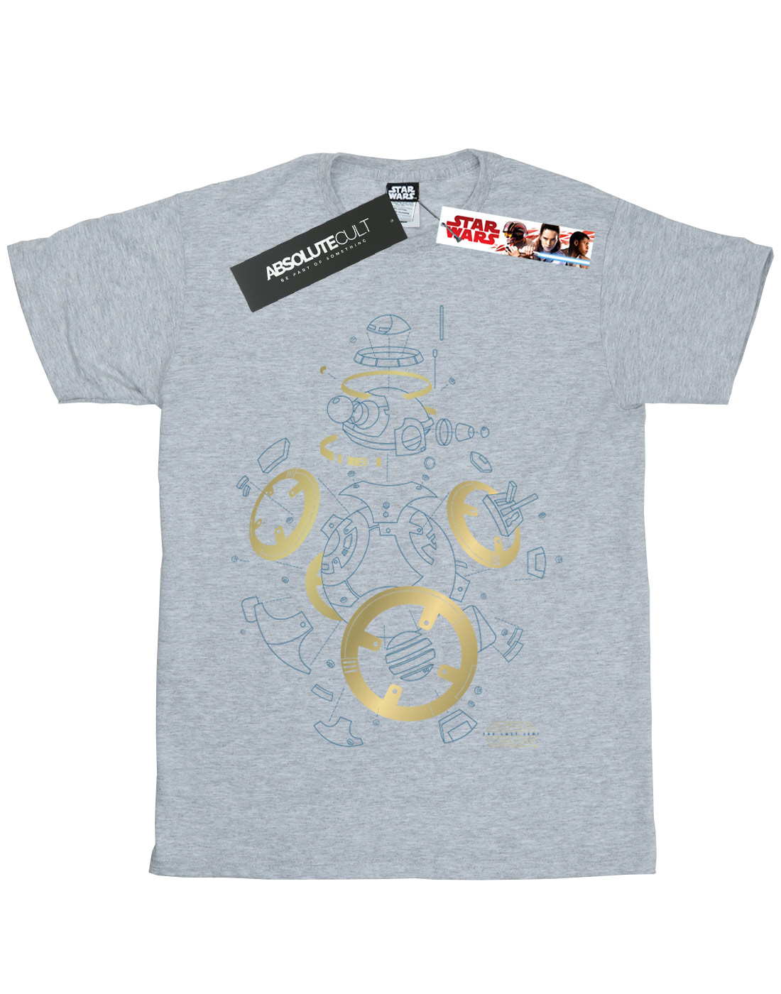 STAR WARS Boys The Last Jedi BB-8 Roll with It T-Shirt 5-6 Years White