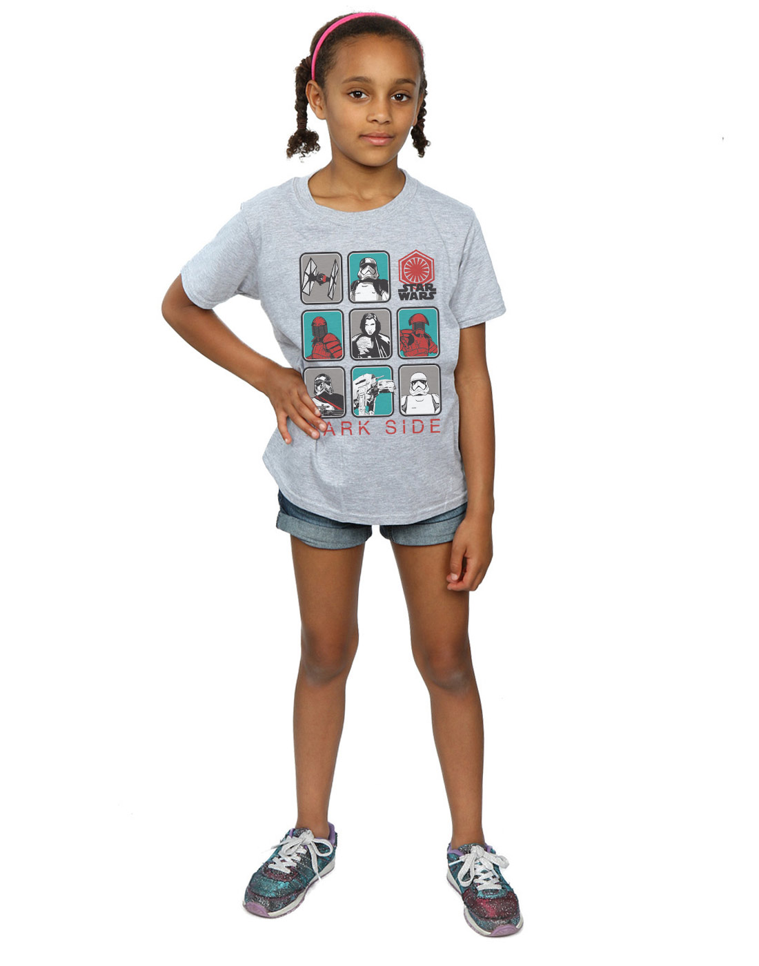 Star Wars Girls The Last Jedi Dark Side Multi Character T-Shirt - Picture 13 of 17
