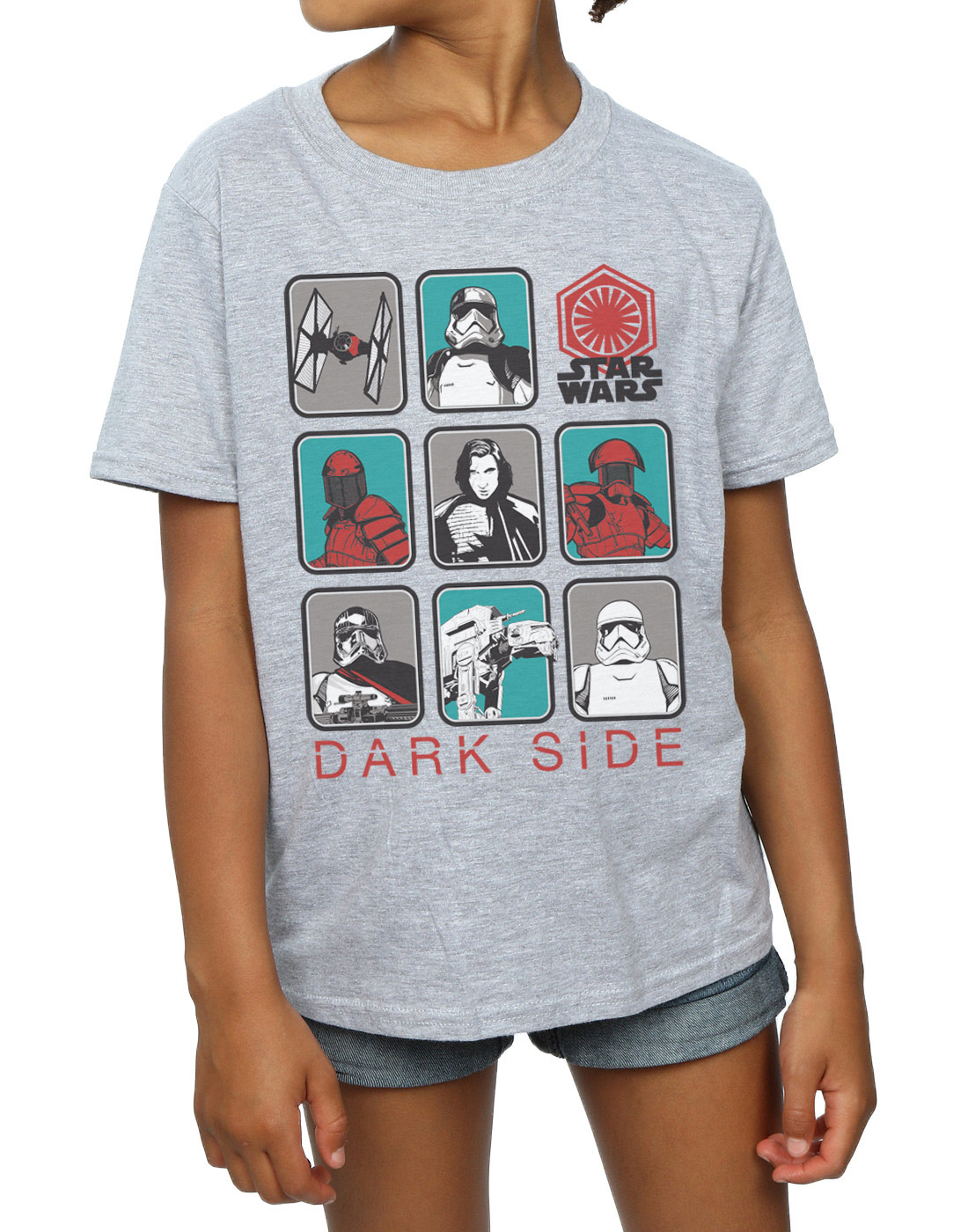 Star Wars Girls The Last Jedi Dark Side Multi Character T-Shirt - Picture 12 of 17