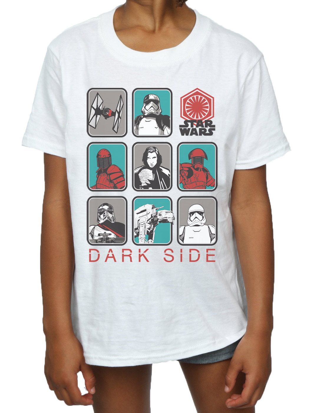 Star Wars Girls The Last Jedi Dark Side Multi Character T-Shirt - Picture 16 of 17