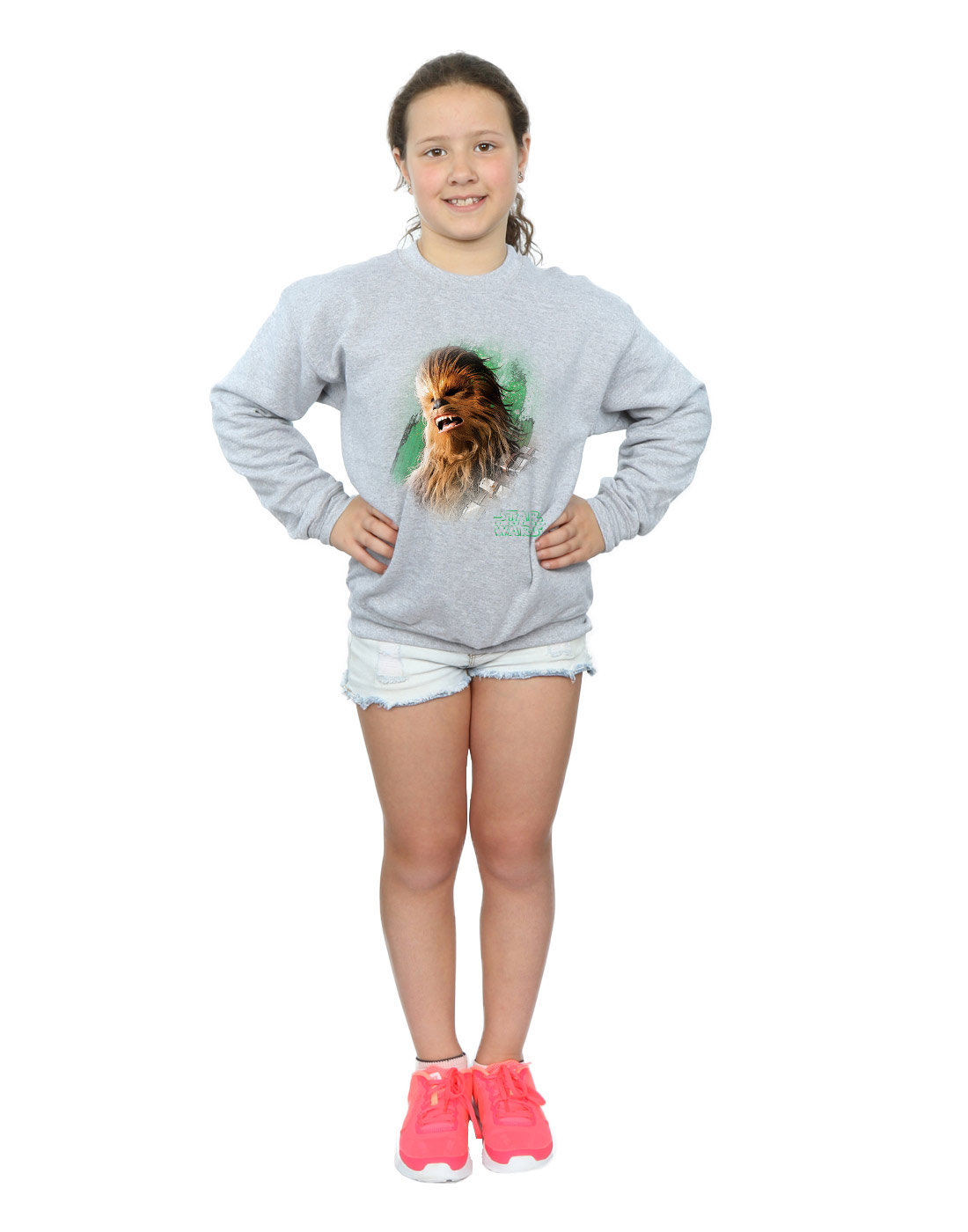 Star Wars Girls The Last Jedi Chewbacca Brushed Sweatshirt - Picture 13 of 13
