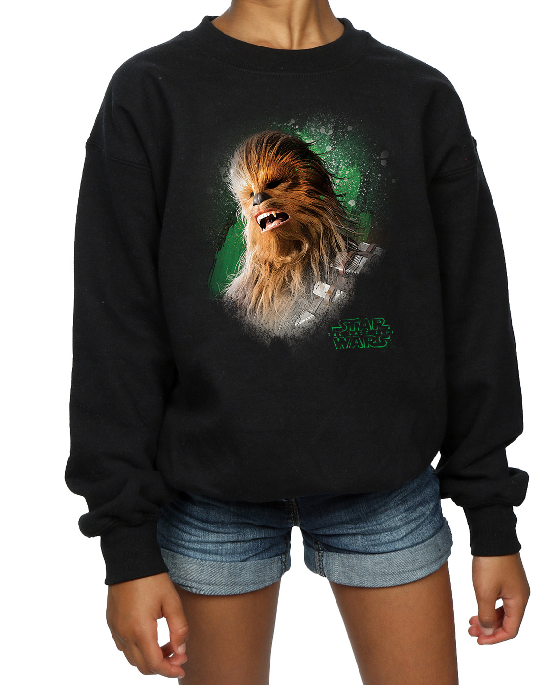 Star Wars Girls The Last Jedi Chewbacca Brushed Sweatshirt - Picture 8 of 13