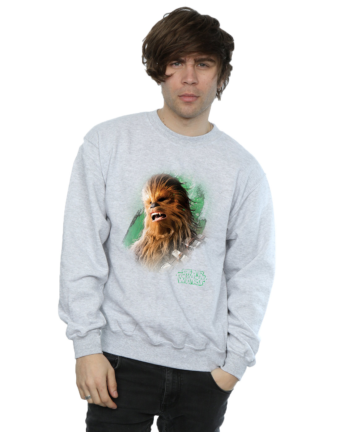 Star Wars Herren The Last Jedi Chewbacca Brushed Sweatshirt - Bild 10 von 13