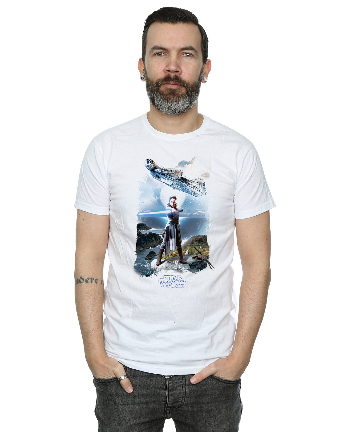 Mens Star Wars The Last Jedi Rey Icon TShirt Licensed