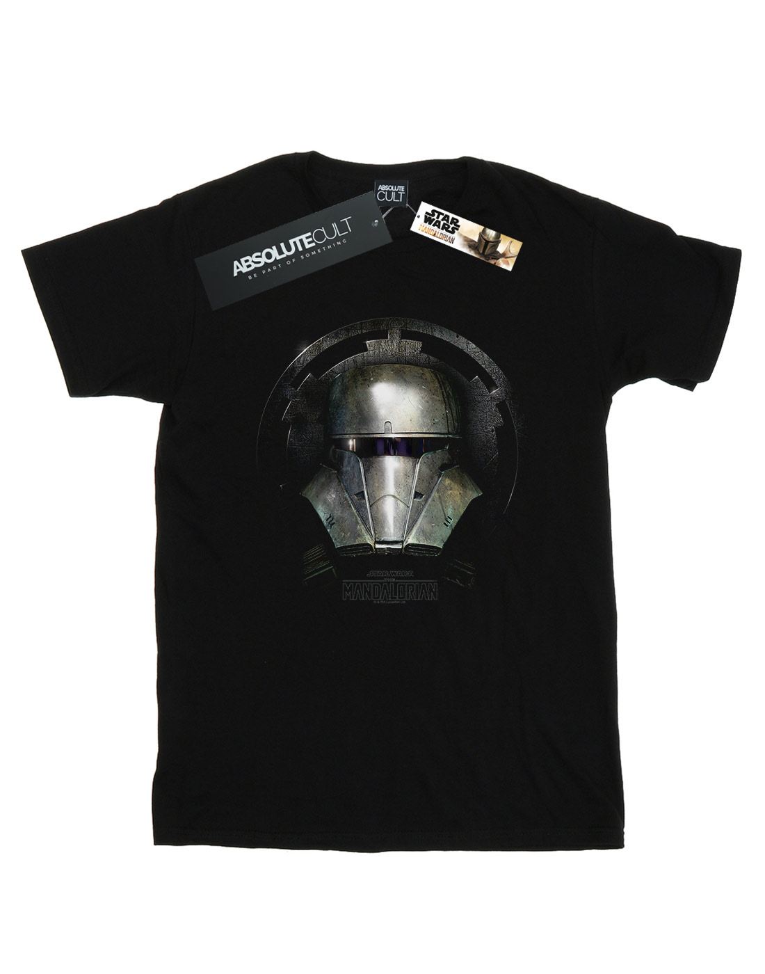 Star Wars Girls The Mandalorian Dark Helmet T-Shirt - Picture 5 of 13