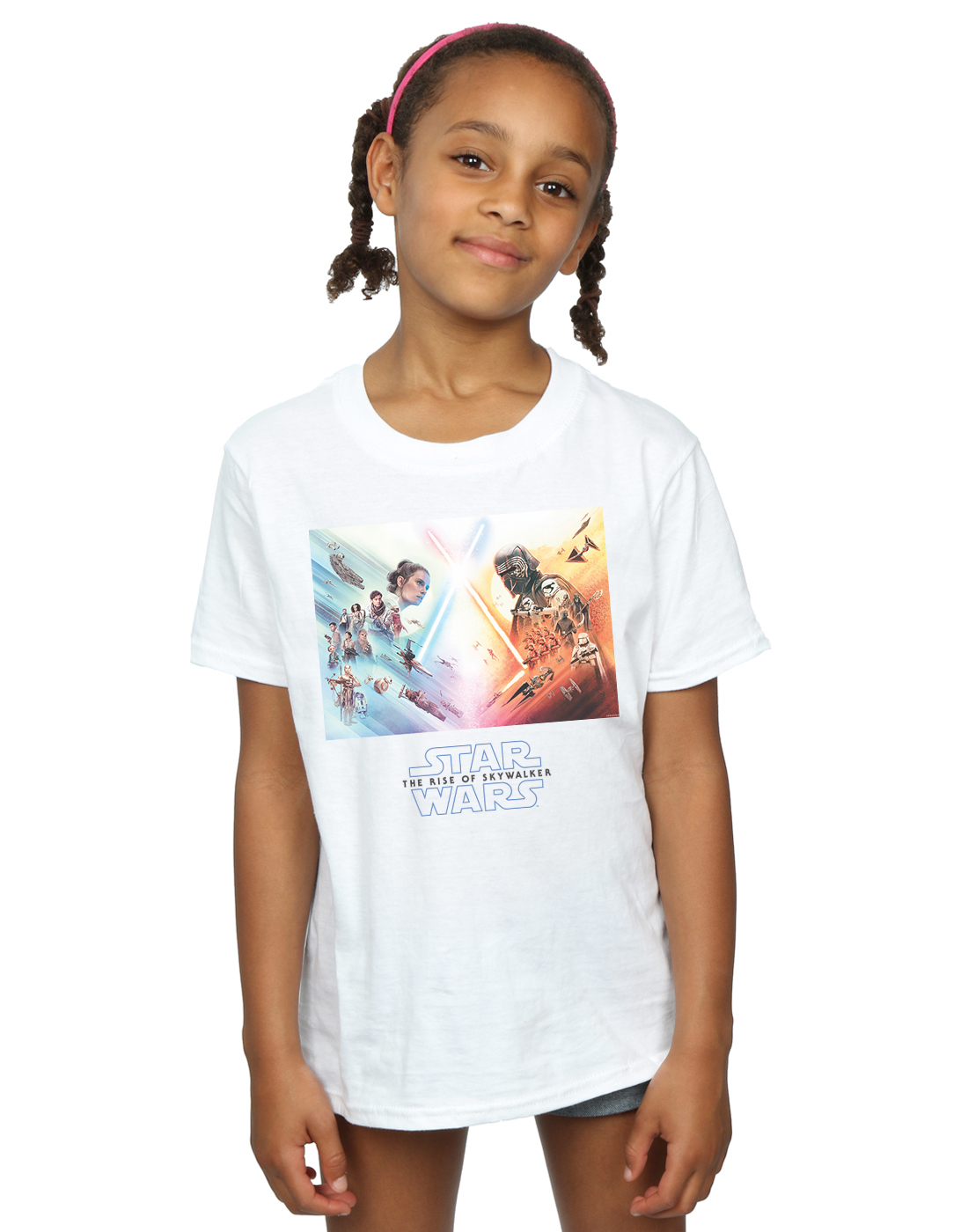 Star Wars Boys The Rise of Skywalker Poster T-Shirt White 5-6 Years