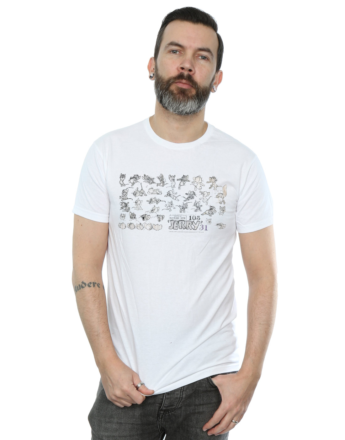 Tom And Jerry Men S Cartoon Dept Jerry T Shirt Ebay
