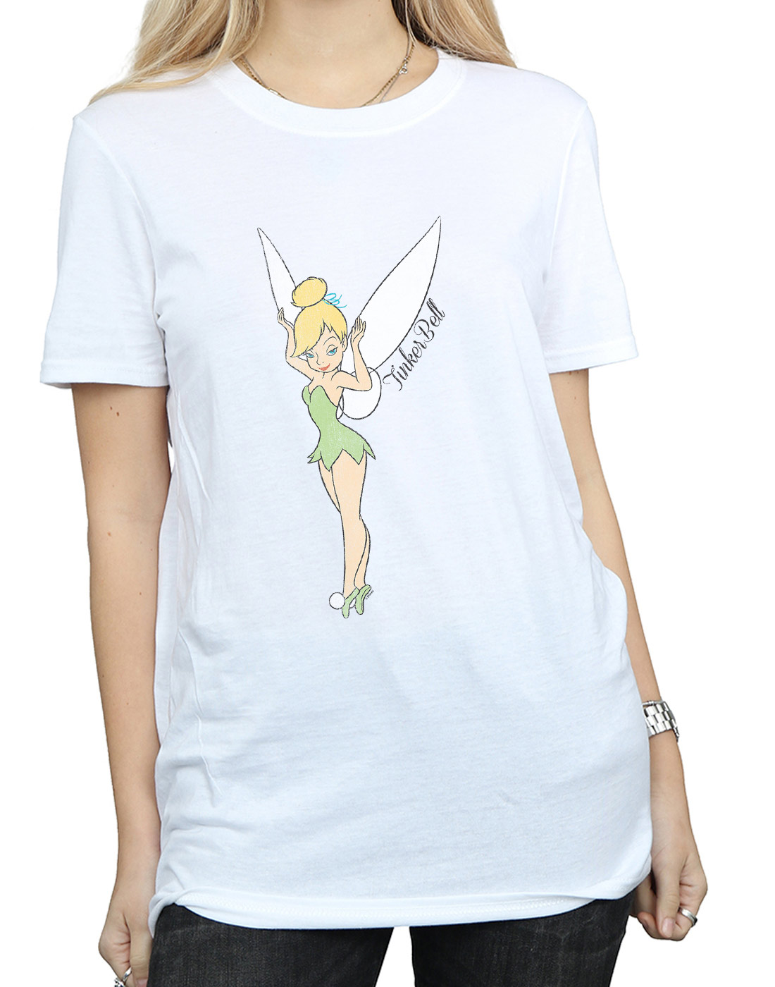 Disney Women/'s Peter Pan Classic Peter Boyfriend Fit T-Shirt