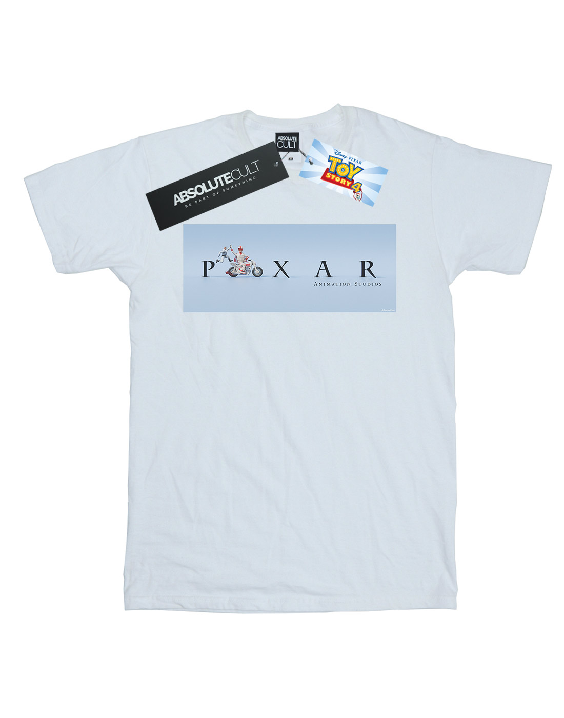 Disney Hombre Toy Story 4 Duke Caboom Pixar Studios Logo Camiseta - Imagen 5 de 7